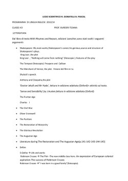 Dal libro di testo:With Rhymes and Reason, edizioni Loescher,sono