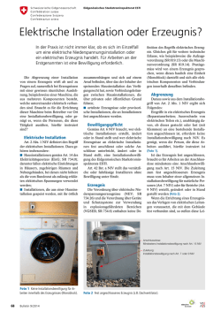 Elektrische Installation oder Erzeugnis? - bulletin