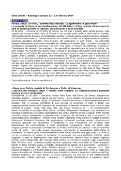 Leggi la rassegna del 22-23 febbraio 2014