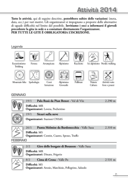 Attivit&agrave; 2014 - CAI Pianezza