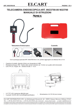 telecamera endoscopica art. 9/23700 ni23700 manuale di istruzioni