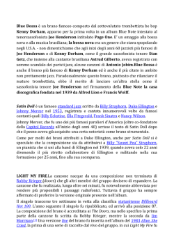 ecco la storia di ogni singolo brano che suoniamo:come e