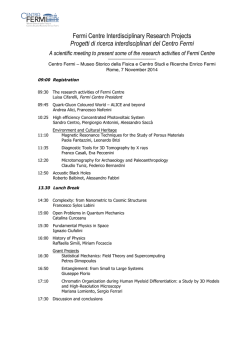 Programma - Centro Fermi