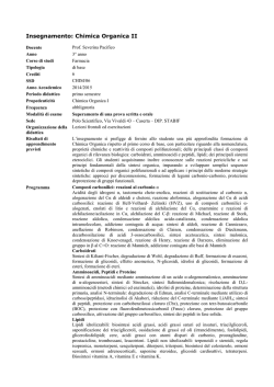 Insegnamento: Chimica Organica II