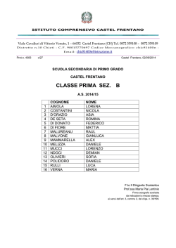CLASSE PRIM CLASSE PRIMA SEZ. B EZ. B