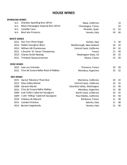 HOUSE WINES - Inn by the Sea