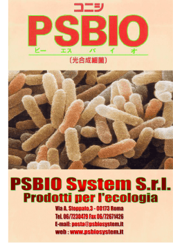 Il PSBIO - PSBIO SYSTEM Srl