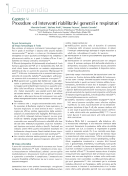 Capitolo 4: Procedure ed interventi riabilitativi generali e
