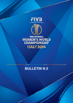 BULLETIN N.5 - Bari Volley 2014