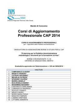 Corsi di Aggiornamento Professionale CAP 2014