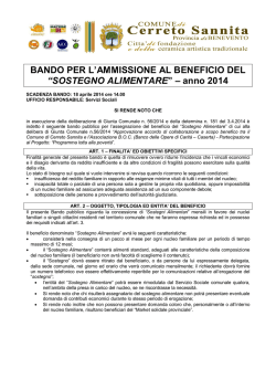 Bando 2014 - Comune di Cerreto Sannita