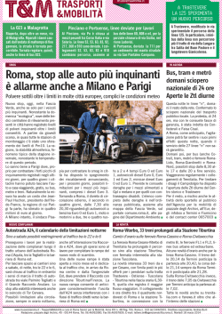 Roma, stop alle auto pi&ugrave; inquinanti &egrave; allarme