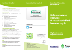 Dal 3 marzo 2014 il servizio di raccolta dei rifiuti ha nuove regole
