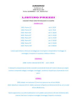 EUROSERVICE LISTINO PREZZI