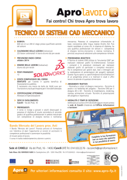 Tecnico Sistemi CAD - Apro Formazione Professionale
