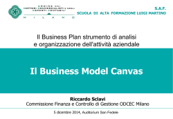 Il Business Model Canvas - Ordine dei Dottori Commercialisti e degli