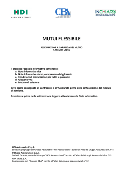 Scarica il Fascicolo Informativo