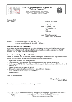 collegio docenti - Istituto Stradivari