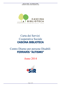 Carta dei Servizi Cooperativa Sociale CASCINA