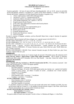 Delibere Collegio Docenti n&deg; 5 - Istituto Comprensivo Statale