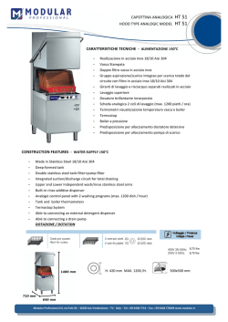 CAPOTTINA ANALOGICA HT 51 HOOD TYPE ANALOGIC