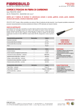 CORDE E FIOCCHI IN FIBRA DI CARBONIO