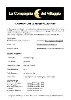 Leggi il regolamento - La Compagnia Del Villaggio