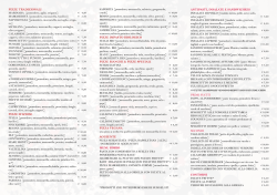 AGGIUNTE MENU BIMBO priMi piatti secondi ANTIPASTI