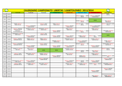CALENDARIO SITO - ASD Libertas San Bartolomeo