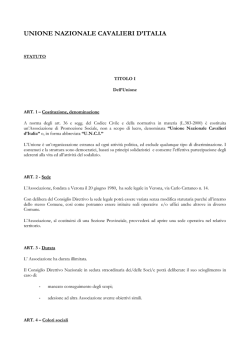 Statuto - Sezione Provinciale di Bergamo