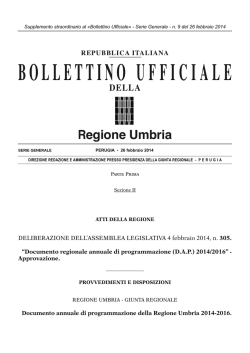 BUR Umbria - Serie generale n. 09 (supplemento straordinario)