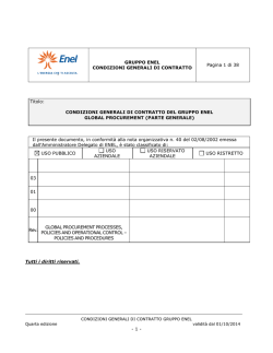 - 1 - DOA/APR GRUPPO ENEL CONDIZIONI GENERALI DI