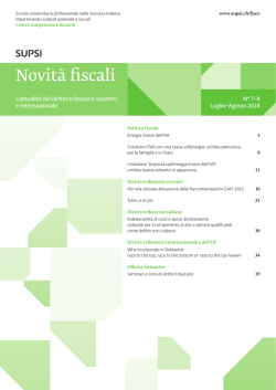 Novit&agrave; fiscali