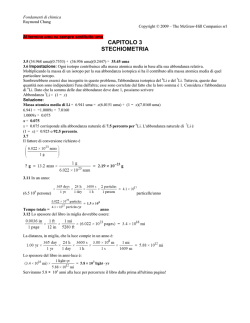 Capitolo 3 - Stechiometria