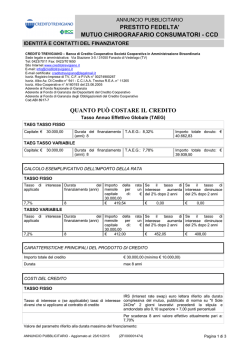 prestito fedelta - Credito Trevigiano