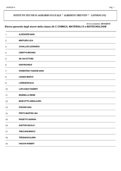classi seconde - Istituto Tecnico Agrario Statale A .Trentin