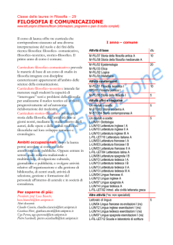 FILOSOFIA E COMUNICAZIONE