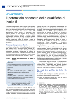 nota informativa - Cedefop