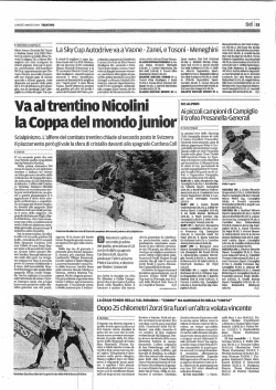 ElenaVaone (Tezenis Ski Team) e Andrea Zanei (Gai XXX Otto bre