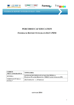 PERCORSO CAF EDUCATION - Liceo Scientifico Michele Cipolla