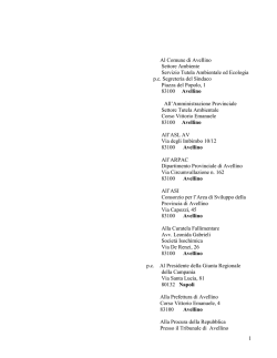 Bozza convocazione - Comune di Avellino
