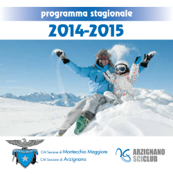 programma stagionale - CAI Montecchio Maggiore (VI)