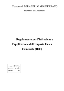 CC 22 REGOLAMENTO IUC 2014 SOLO MIRABELLO