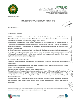 Sentenza 02-2014 PERICA - Federazione Italiana Turismo