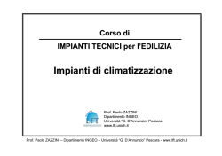 Impianti di climatizzazione: descrizione delle principali tipologie