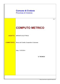 COMPUTO METRICO - Level Complete BANCA DEL CROTONESE