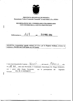 "Libero* Consorzio Comunale" ai sensi della LR n. 8/2014