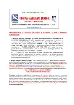 Regolamento CGJ 2014