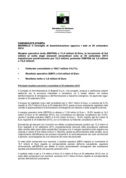COMUNICATO STAMPA BEGHELLI: il Consiglio di Amministrazione