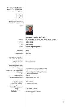 Vai al curriculum - archiprogettistudio